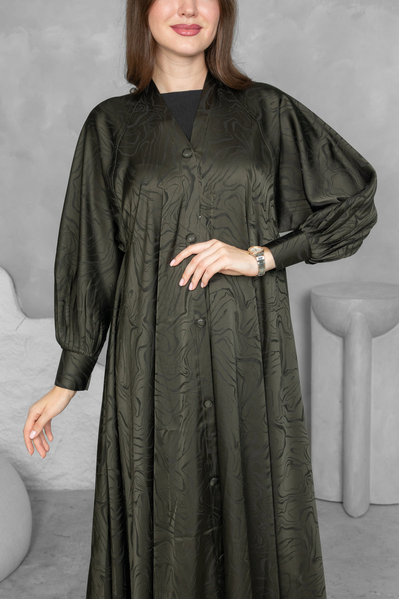 Printed Abaya – Premium Nida Korean Fabric | Luxury Designer Abaya