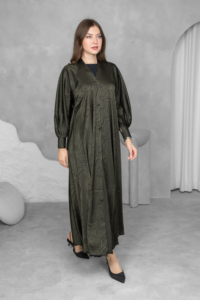 Printed Abaya – Premium Nida Korean Fabric | Luxury Designer Abaya