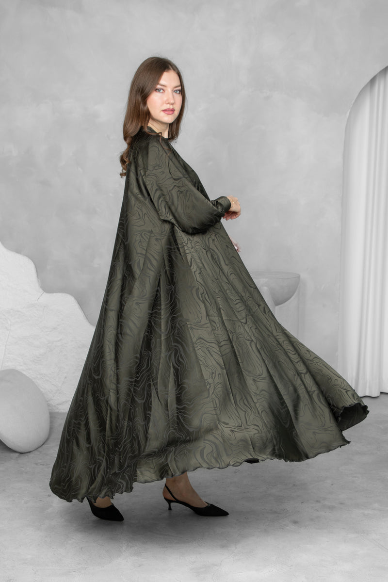 Printed Abaya – Premium Nida Korean Fabric | Luxury Designer Abaya