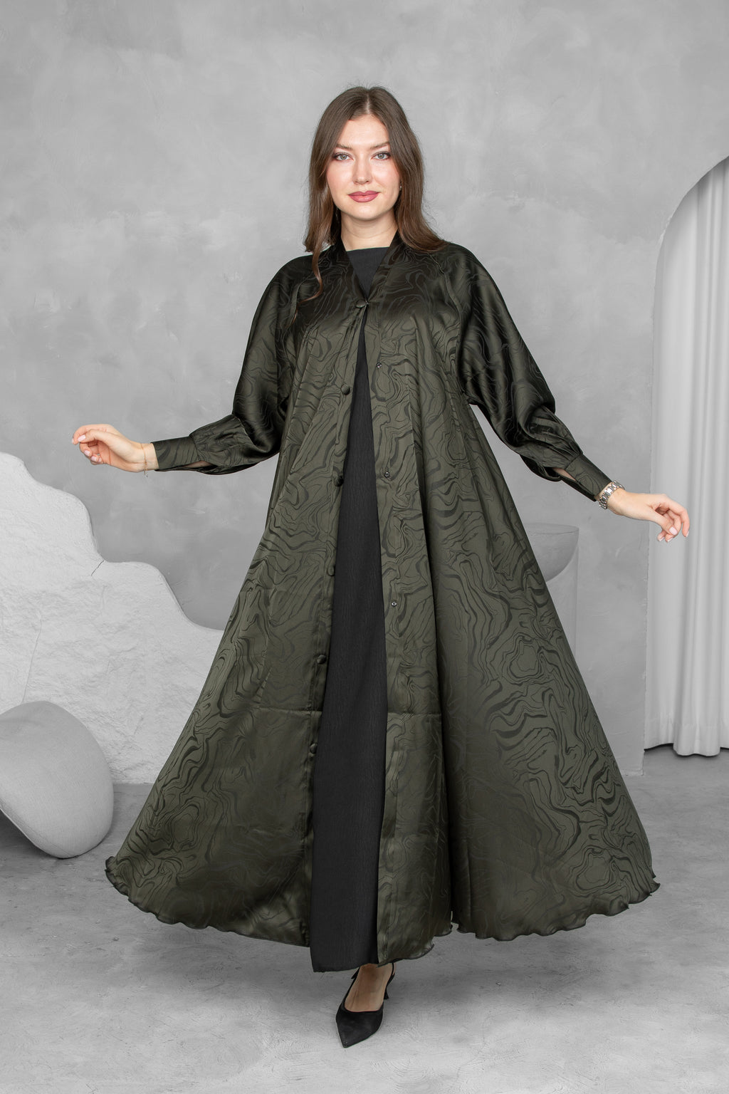 Printed Abaya – Premium Nida Korean Fabric | Luxury Designer Abaya