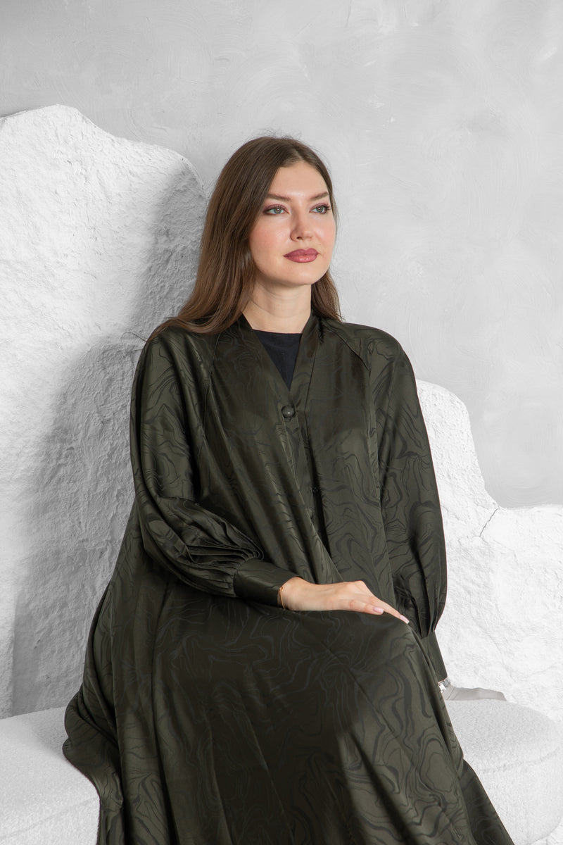 Printed Abaya – Premium Nida Korean Fabric | Luxury Designer Abaya