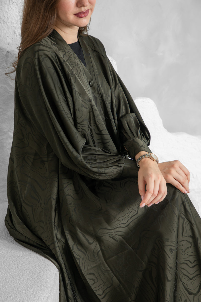 Printed Abaya – Premium Nida Korean Fabric | Luxury Designer Abaya