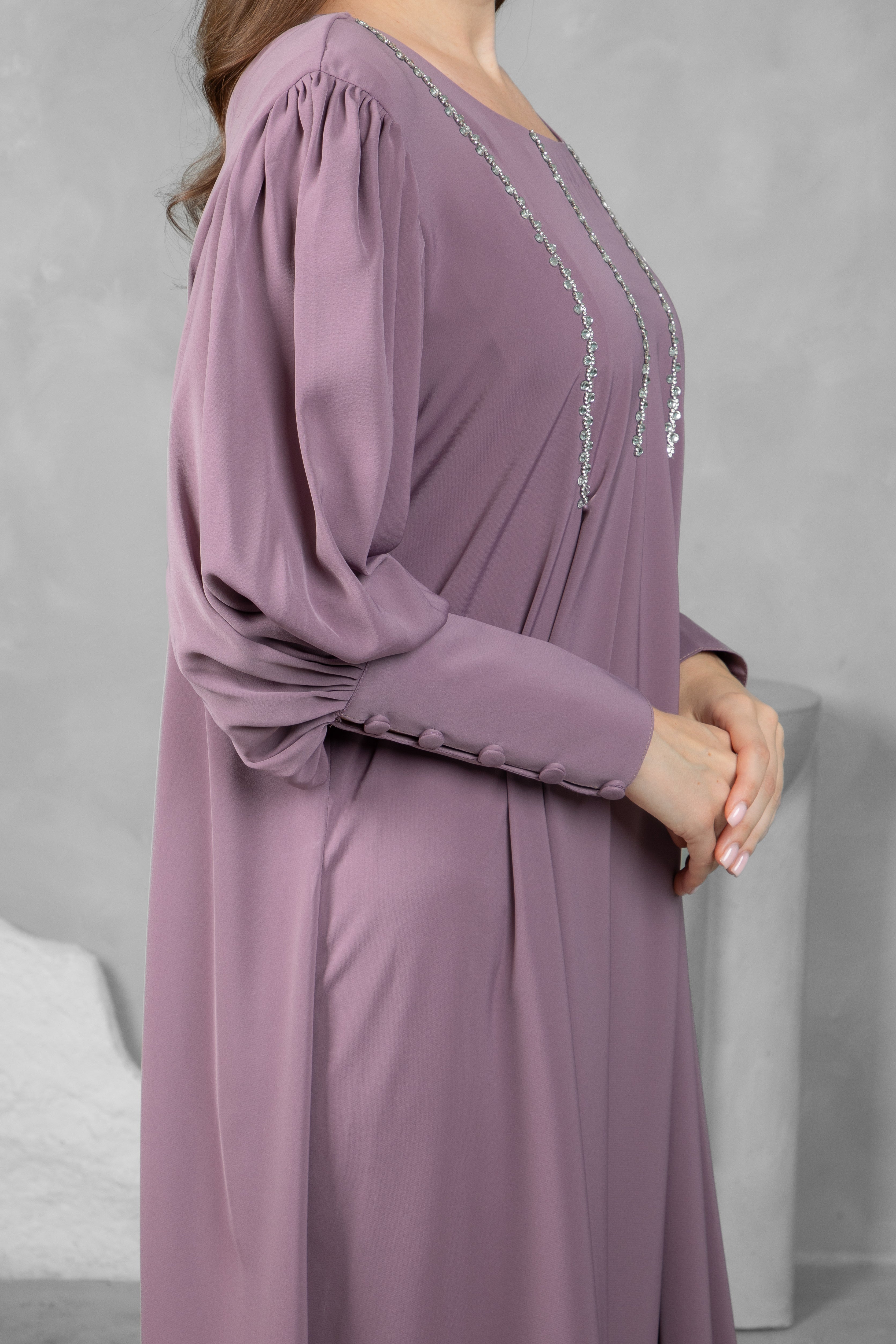 Classic solid color Abaya l Premium Nida Korean Fabric with Modern Sleeve Design