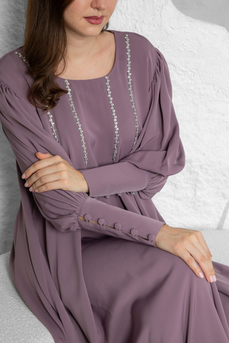 Classic solid color Abaya l Premium Nida Korean Fabric with Modern Sleeve Design