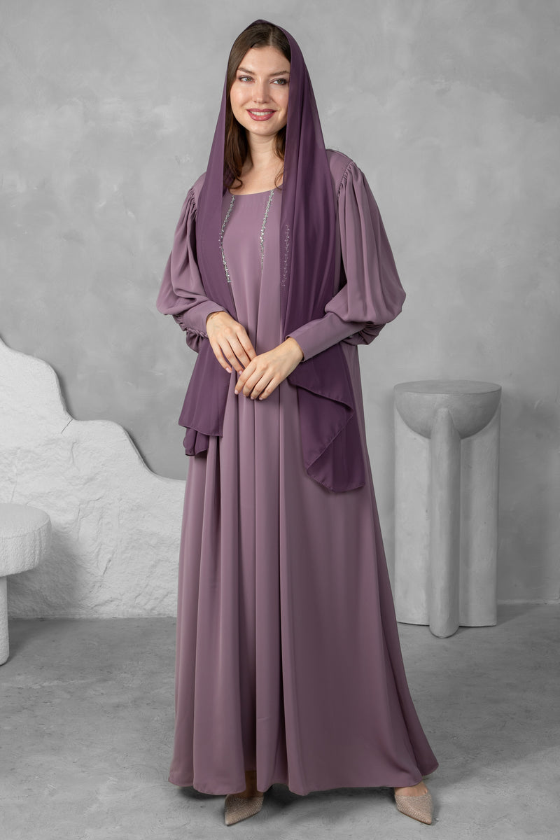 Classic solid color Abaya l Premium Nida Korean Fabric with Modern Sleeve Design
