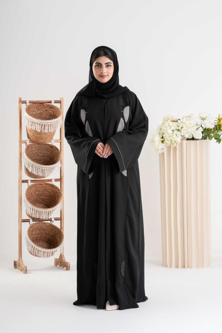Black Embellished Abaya