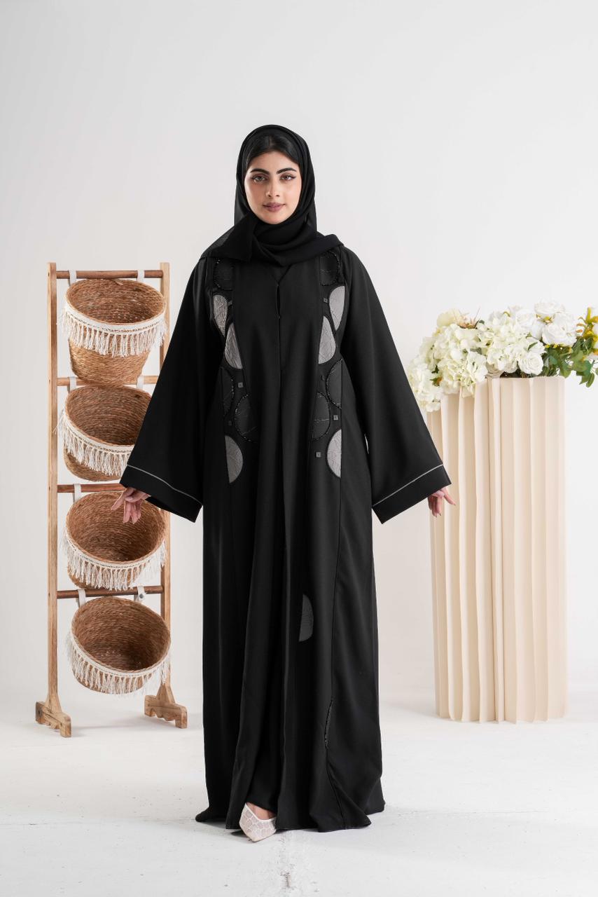 Black Embellished Abaya