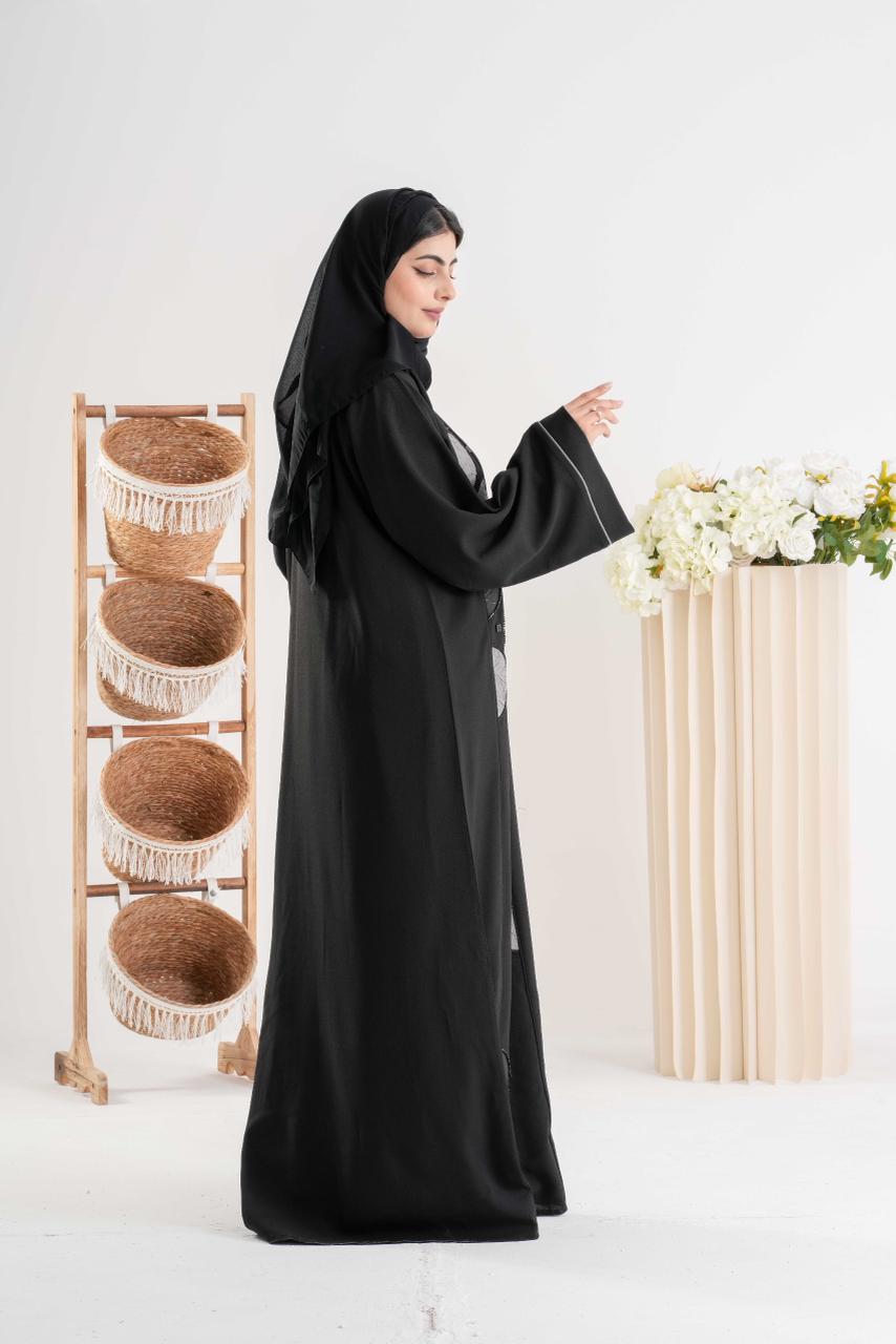 Black Embellished Abaya