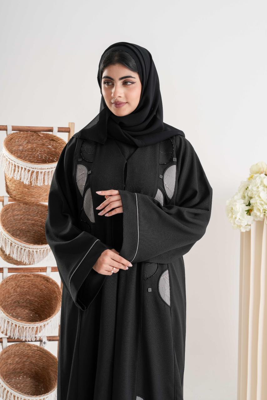Black Embellished Abaya