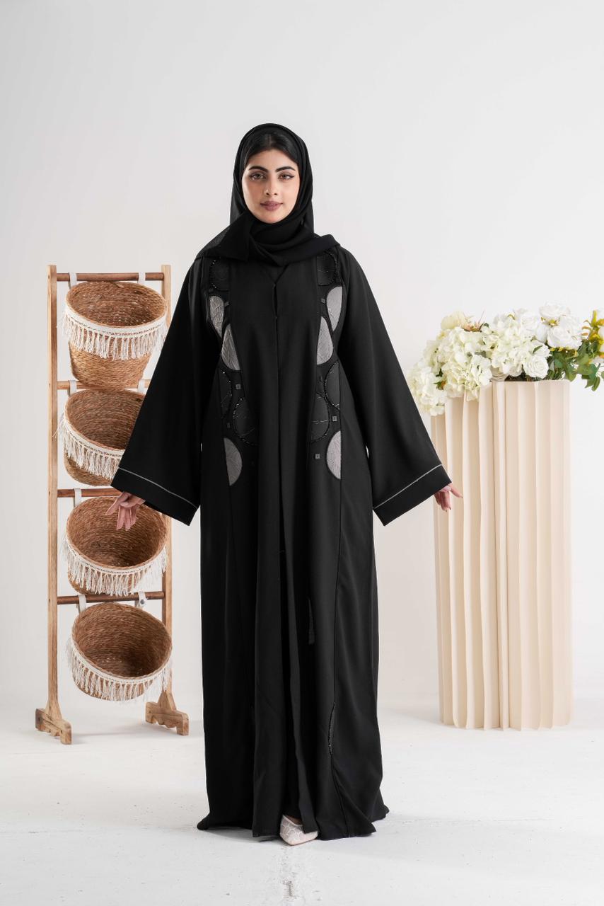 Black Embellished Abaya