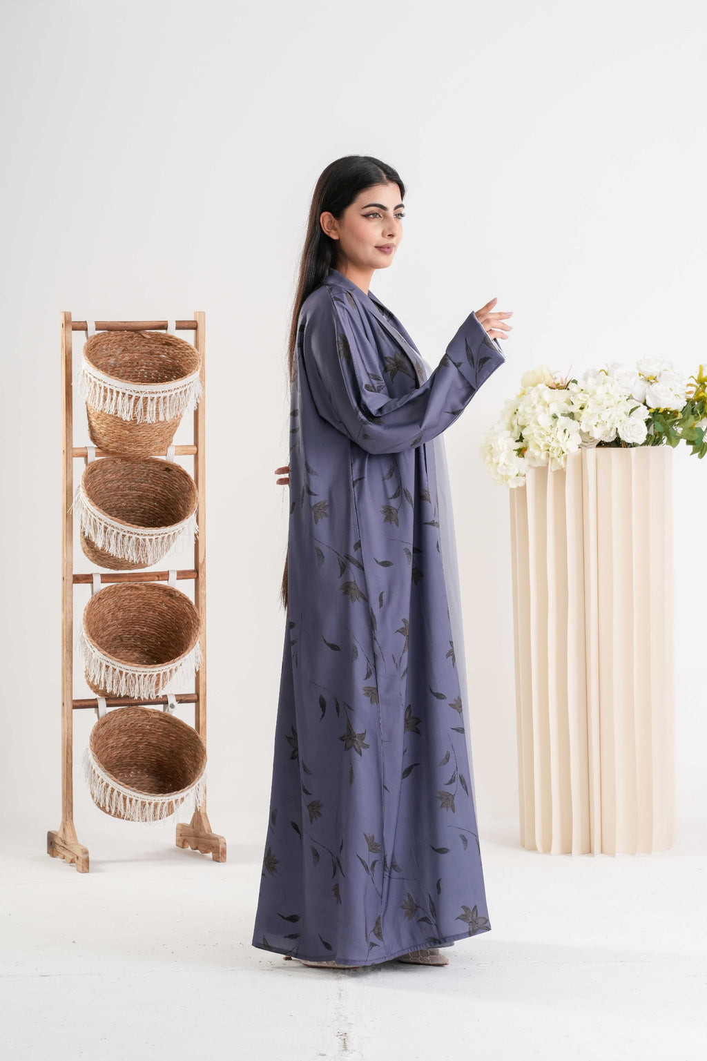 Zehra Printed Abaya  عباية زهرة المطبوعة