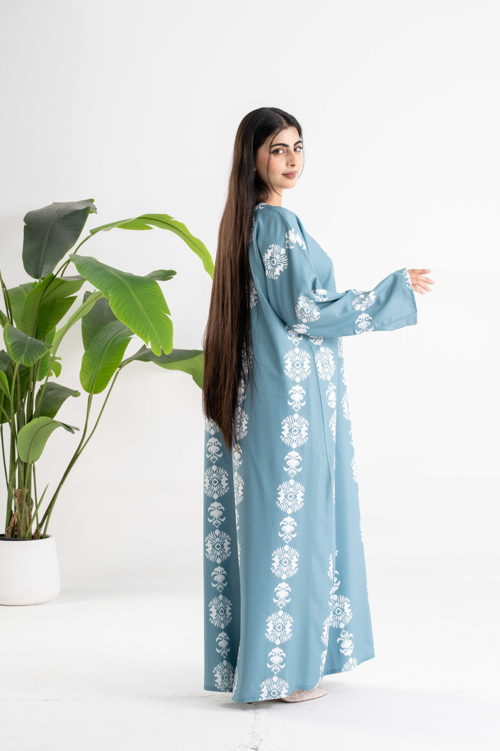 Sama Printed  Abaya  عباية سما المطبوعة